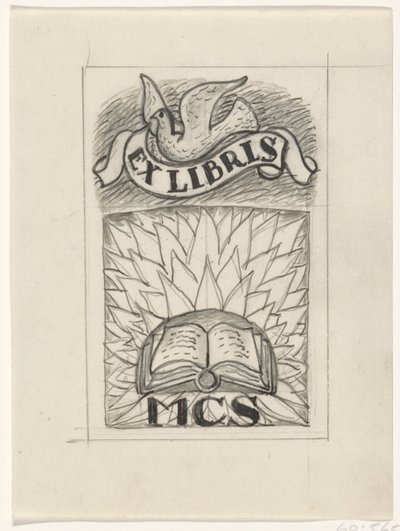 تصميم لـ MCS ex libris بواسطة ليو جستل