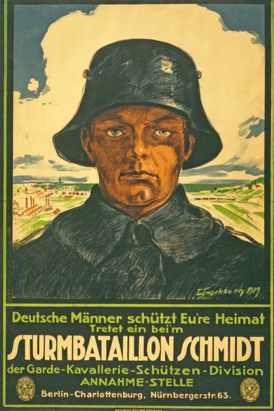كتيبة العاصفة شميت. الرجال الألمان يصبون منزلك! ادخل ... الحانة. برلين ، 1917 بواسطة Leo Impekoven