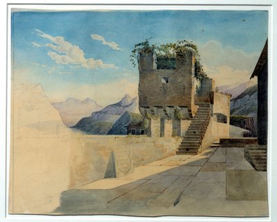 شرفة النزل. لوحة ليو فون كلينز (1784-1864) بواسطة ليو فون كلينزي