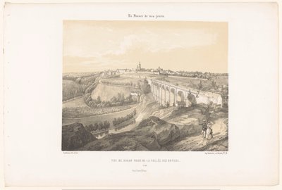 منظر لدينان والجسر فوق نهر رانس جائزة Vue de Dinan de la Vallée des Noyers (العنوان على الكائن) فرنسا المعاصرة (عنوان المسلسل) La France de nos jours (عنوان السلسلة على الكائن) بواسطة يفسد