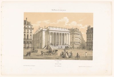 منظر لمسرح Théâtre Graslin في نانت نانت. Vue du théâtre (العنوان على الكائن) فرنسا المعاصرة (عنوان السلسلة) La France de nos jours (عنوان السلسلة على الكائن) بواسطة فريك فرير