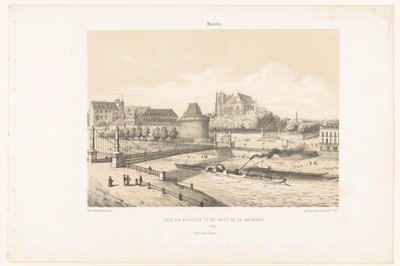 منظر للقلعة وبونت دي لا روتوند فوق نهر لوار في نانت نانت. Vue du château et du pont de la Rotonde (العنوان على الكائن) فرنسا المعاصرة (عنوان المسلسل) La France de nos jours (عنوان المسلسل) بواسطة يفسد