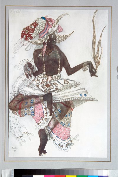 باليه روسيات - زي صممه ليون باكست (1866-1924) لباليه "The Blue God" من ميشيل فوكين بواسطة ليون باكست