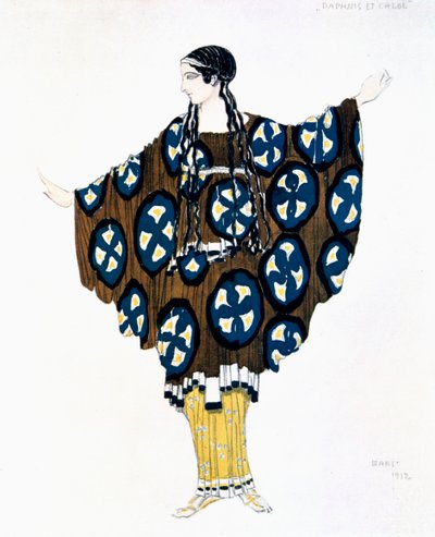 تصميم أزياء لإنتاج باليه روس من Ravels Daphnis et Chloe ، 1912 بواسطة ليون باكست