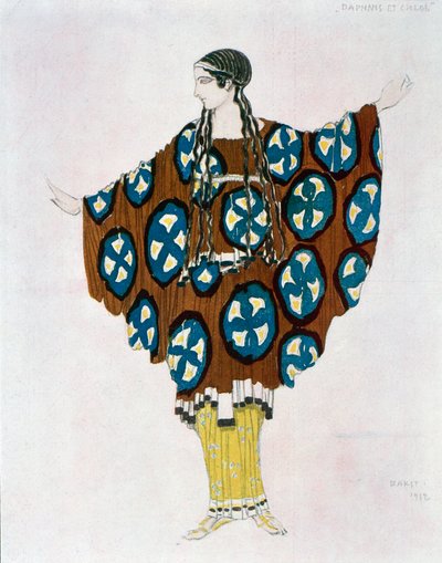 Costume for Daphnis and Chloe by Maurice Ravel (1875-1937) 1912 (watercolour) بواسطة ليون باكست
