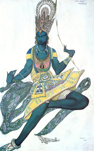 Le Dieu Bleu The Blue God ، تصميم زي الباليه ، 1911 بواسطة ليون باكست