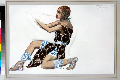 زي "نارسيس" من تصميم ليون باكست (1866-1924) لباليه "نارسيس" بقلم نيكولاس تشربينين (1873-1945) بواسطة ليون باكست
