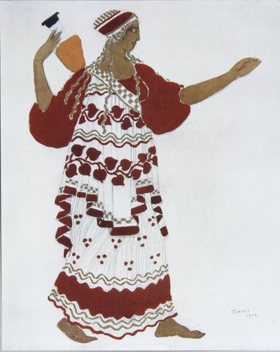 حورية. تصميم أزياء الباليه بعد الظهر من Faun بقلم C. Debussy ، 1912 بواسطة ليون باكست