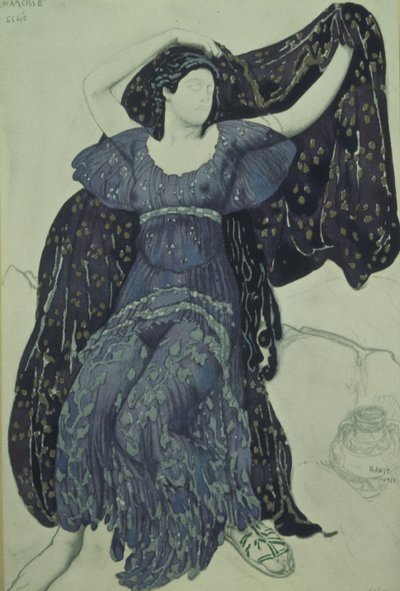 حورية الصدى. تصميم أزياء الباليه Narcisse من قبل N. Tcherepnin ، 1911 بواسطة ليون باكست