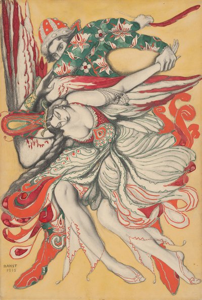 تصميم ملصق باليه The Firebird (L'Oiseau de feu) بواسطة آي سترافينسكي بواسطة ليون باكست