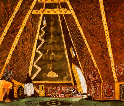 مجموعة تصميم لثامر ، باليه من قبل ميلي بالاكيرف ، 1912 بواسطة ليون باكست