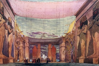 تعيين تصميم لإنتاج باليه روس من كليوباترا ، 1909 بواسطة ليون باكست
