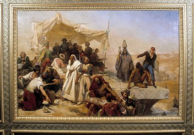 رحلة استكشافية من مصر بأوامر من بونابرت. لوحة ليون كوجنيت (1794-1880) بواسطة ليون كوجنيت