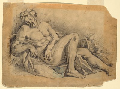 رسم، باخوس نائم (بعد بوسان)، 1886-1882 بواسطة ليون دابو