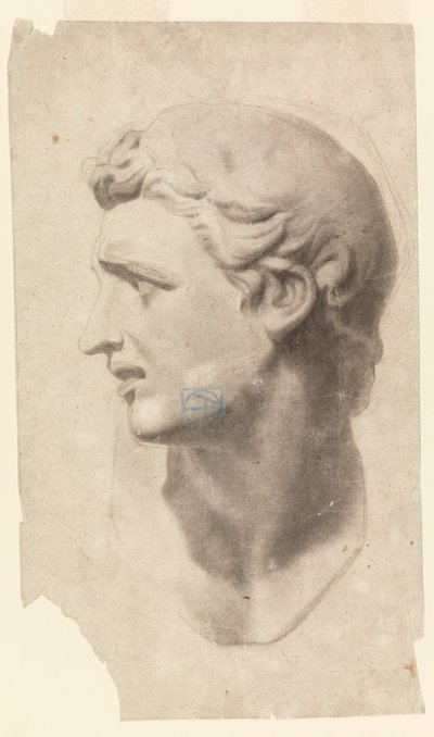 رسم، دراسة لرأس ذكر كلاسيكي (من قالب من الجبس)، 1881-92 بواسطة Leon Dabo