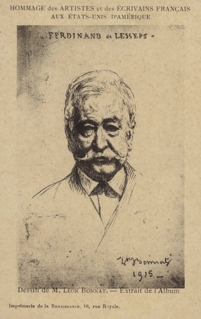 فرديناند ديليسبس (1805-1894) ، رجل أعمال فرنسي ومنشئ قناة بواسطة ليون جوزيف فلورنتين بونات