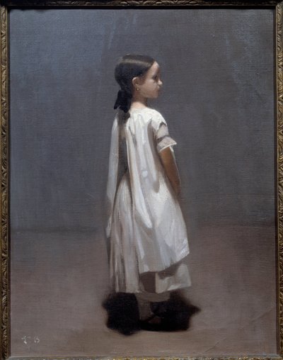 أخت الفنان الصغيرة حوالي 7 أو 8 سنوات لوحة ليون جوزيف بونات (1833-1922) 1850 صن. 0،35x0،27 م بايون ، متحف بونات بواسطة ليون جوزيف فلورنتين بونات