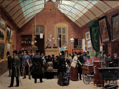 غرفة مبيعات في القرن التاسع عشر. لوحة ليون جوزيف فويرين (1833-1887) بواسطة ليون جوزيف فويرين