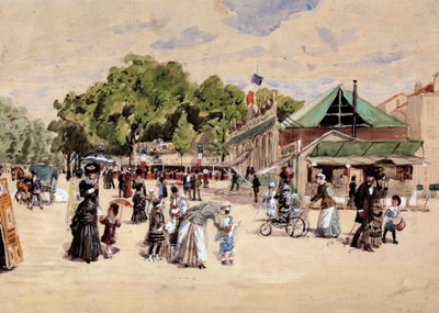 المشي إلى أرض المعارض. لوحة ليون جوزيف فويرين (1833-1887) بواسطة ليون جوزيف فويرين