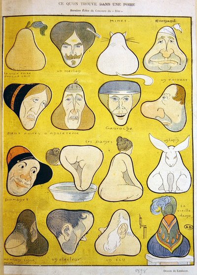 صور مضحكة للوجوه والبشر والحيوانات على شكل كمثرى بواسطة ليون ليبيجو