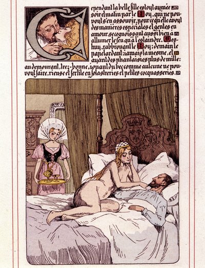 رسم توضيحي لرواية Honore de Balzac "La Mye du Roy" بقلم ليون ليبيجو (1863-1944) بواسطة ليون ليبيجو