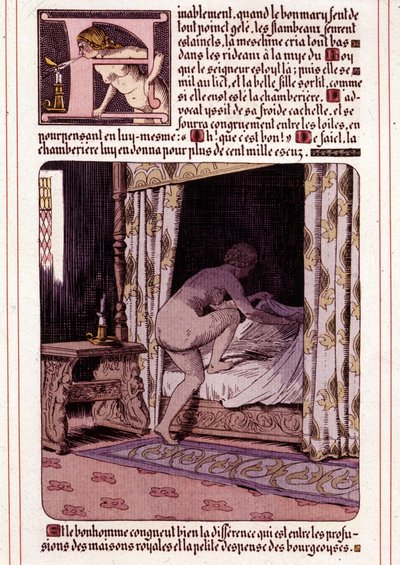 رسم توضيحي لرواية Honore de Balzac "La Mye du Roy" بقلم ليون ليبيجو (1863-1944) بواسطة ليون ليبيجو