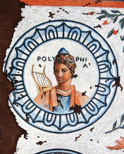 Polymnia ، موسى الأغنية المقدسة ، الغناء ، الخطابة والبلاغة (النقش الملون) بواسطة ليون دي (بعد) لابورد
