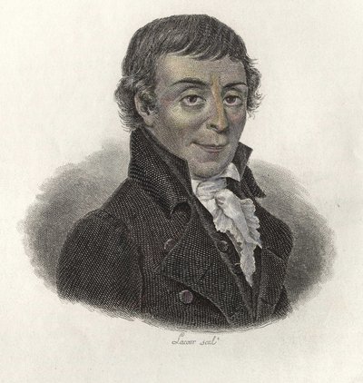 صورة لأبي غوتييه (1746-1818) ، أستاذ ومنهج التعليم العام الفرنسي. في "" صور الرجال النافعين "" بواسطة ليونارد جوتييه