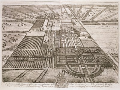 منزل تنس الريشة في مقاطعة غلوستر ، محفور بواسطة يوهانس كيب (c.1652-1722) (انظر أيضًا 192764) بواسطة ليونارد كينيف