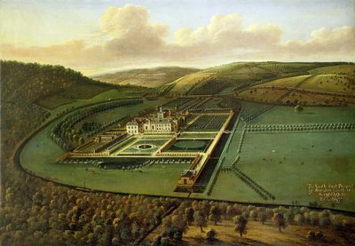 The Southeast Prospect of Hampton Court ، هيريفوردشاير ، ج .1699 بواسطة ليونارد كينيف