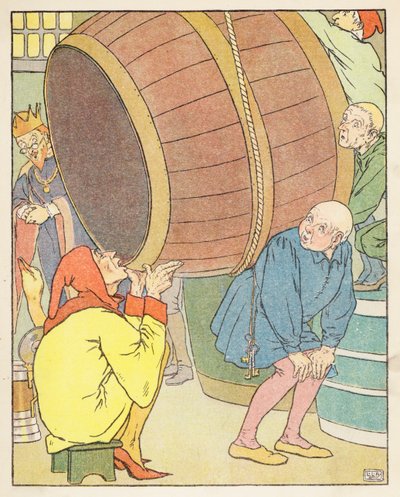 الإوزة الذهبية (طباعة حجرية ملونة) بواسطة ليونارد ليزلي بروك