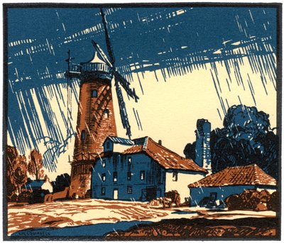 The Old Mill في Blackborough ، King's Lynn ، Norfolk ، أوائل القرن العشرين. بواسطة ليونارد راسل سكويريل