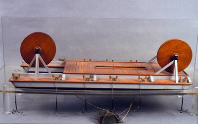 جرف النهر ، نموذج ليونارد دي فينشي (ليوناردو دافنشي) (1452 - 1519). متحف العلوم والتكنولوجيا بميلانو. بواسطة ليوناردو دا (بعد) فينشي