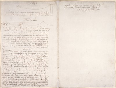 Arundel 263، f.166v، f.163 ملاحظات ورسوم بيانية عن تحليق الطيور ، من "Codex Arundel"، c.1500-5 (قلم حبر وحبر على ورق) بواسطة ليوناردو دا فينشي