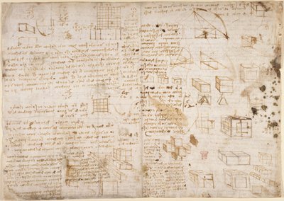 Arundel 263، f.223v ملاحظات ورسوم بيانية من "Codex Arundel" (قلم وحبر على ورق) بواسطة ليوناردو دا فينشي