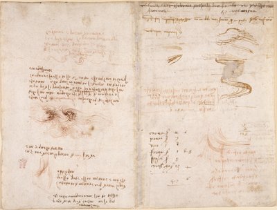 Arundel 263، f.278v، f.271 ملاحظات حول الإحساس بالواقع في الأحلام ، على الماء ، و Rivers Sieve و Arno (مقلوبًا) ، من "Codex Arundel" (قلم وحبر على ورق) بواسطة ليوناردو دا فينشي