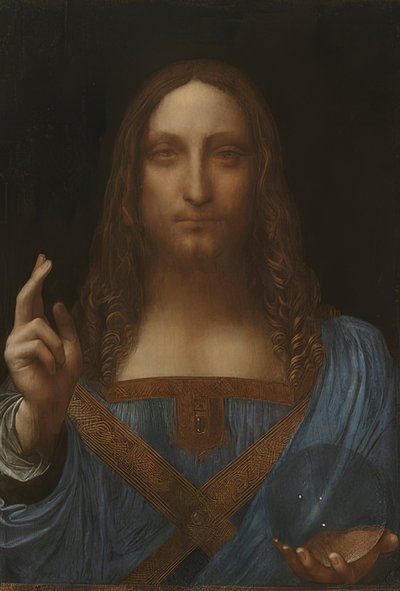 المسيح المخلص (سالفاتور موندي). حوالي 1499-1500 بواسطة ليوناردو دا فينشي