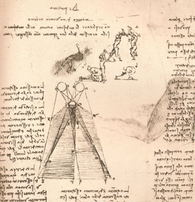 رسم تخطيطي يوضح نظرية الضوء والظل ومخططات الأشكال ، c1472-c1519 1883 بواسطة ليوناردو دا فينشي