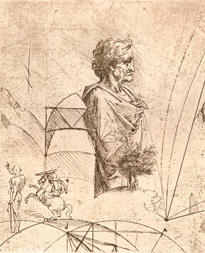 رسم تمثال نصفي ورسومات ثانوية ، c1472-c1519 1883 بواسطة ليوناردو دا فينشي