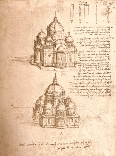 رسم الكنائس ، c1472-c1519 1883 بواسطة ليوناردو دا فينشي