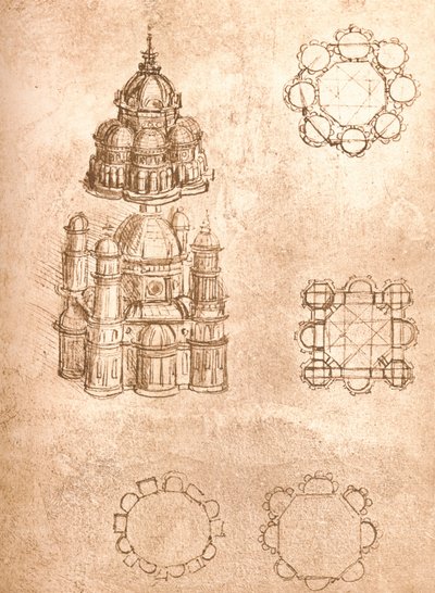 رسم الكنائس ، c1472-c1519 1883 بواسطة ليوناردو دا فينشي