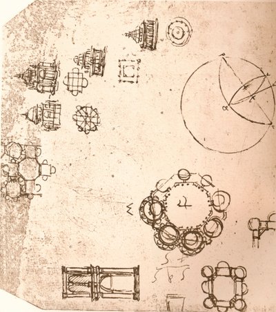 رسم العمارة الكنسية ، c1472-c1519 1883 بواسطة ليوناردو دا فينشي