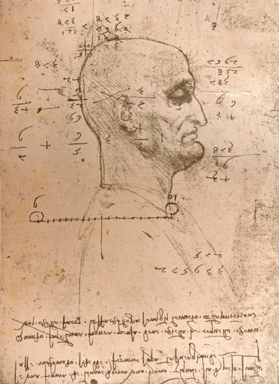 رسم رأس مجرم ، c1472-c1519 1883 بواسطة ليوناردو دا فينشي