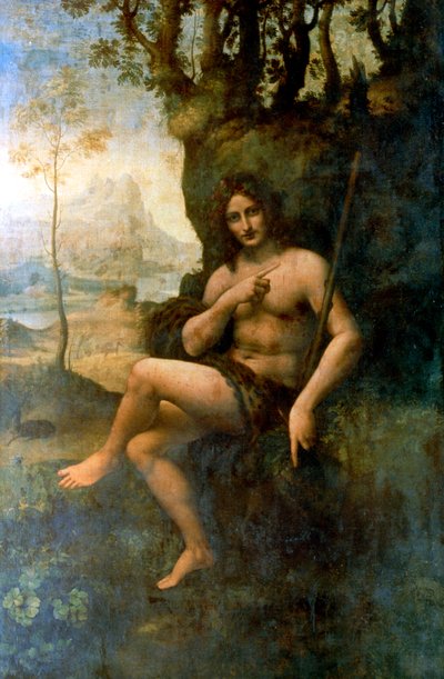 يوحنا المعمدان ، مع خصائص باخوس ، 1513-1516. بواسطة ليوناردو دا فينشي