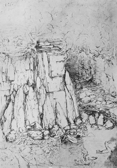 صخور وستريم ، c1480 1945 بواسطة ليوناردو دا فينشي