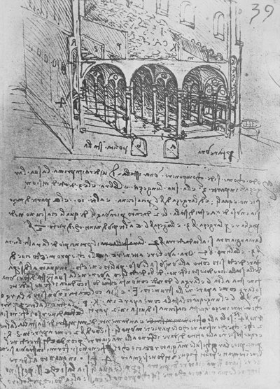 تصميم رسم مستقر ، c1480 1945 بواسطة ليوناردو دا فينشي