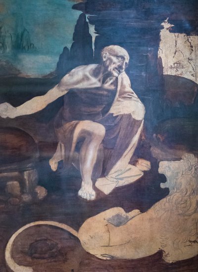القديس جيروم حوالي 1480-82 بواسطة ليوناردو دا فينشي