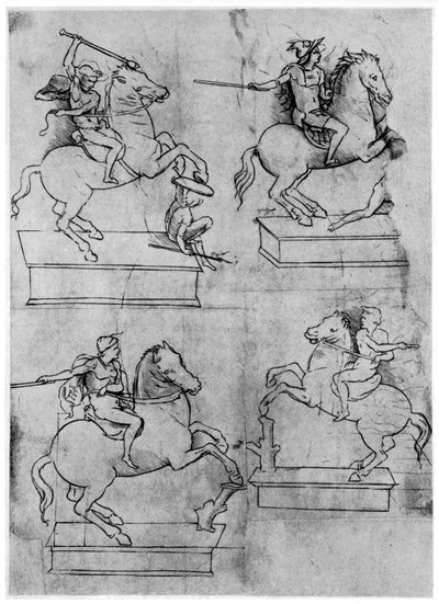 دراسات لنصب سفورزا ، c1488-1493 1954. بواسطة ليوناردو دا فينشي