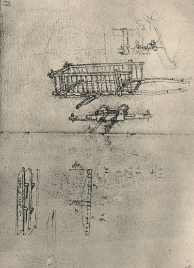 دراسات عربة ، إلخ ، c1480 1945 بواسطة ليوناردو دا فينشي