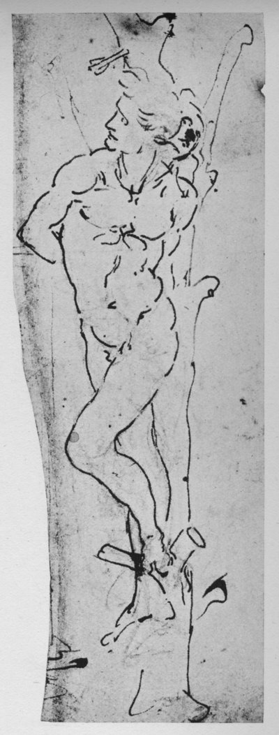 دراسة للقديس سيباستيان ، c1480 1945 بواسطة ليوناردو دا فينشي